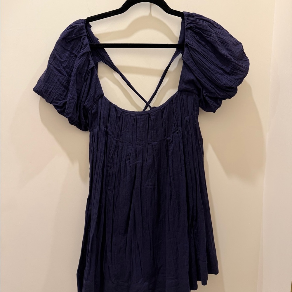 Free People Navy Mini Dress